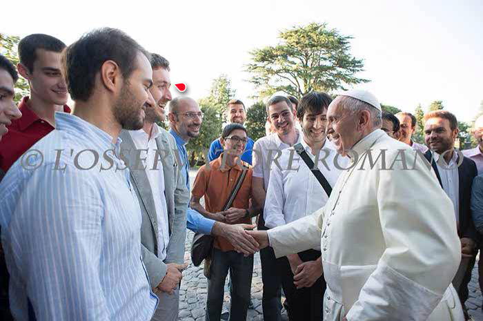 padre alessandro palladino con papa francesco